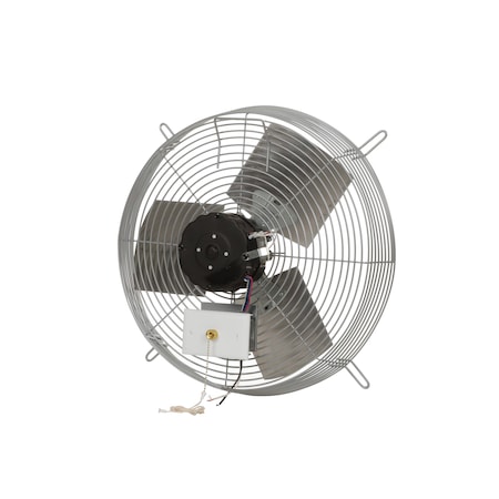 Tpi Exhaust Fan, 18" TEAO Motor, 120V, Wire Guard, 1/8HP, 3-Speed, Gray CE 18-D